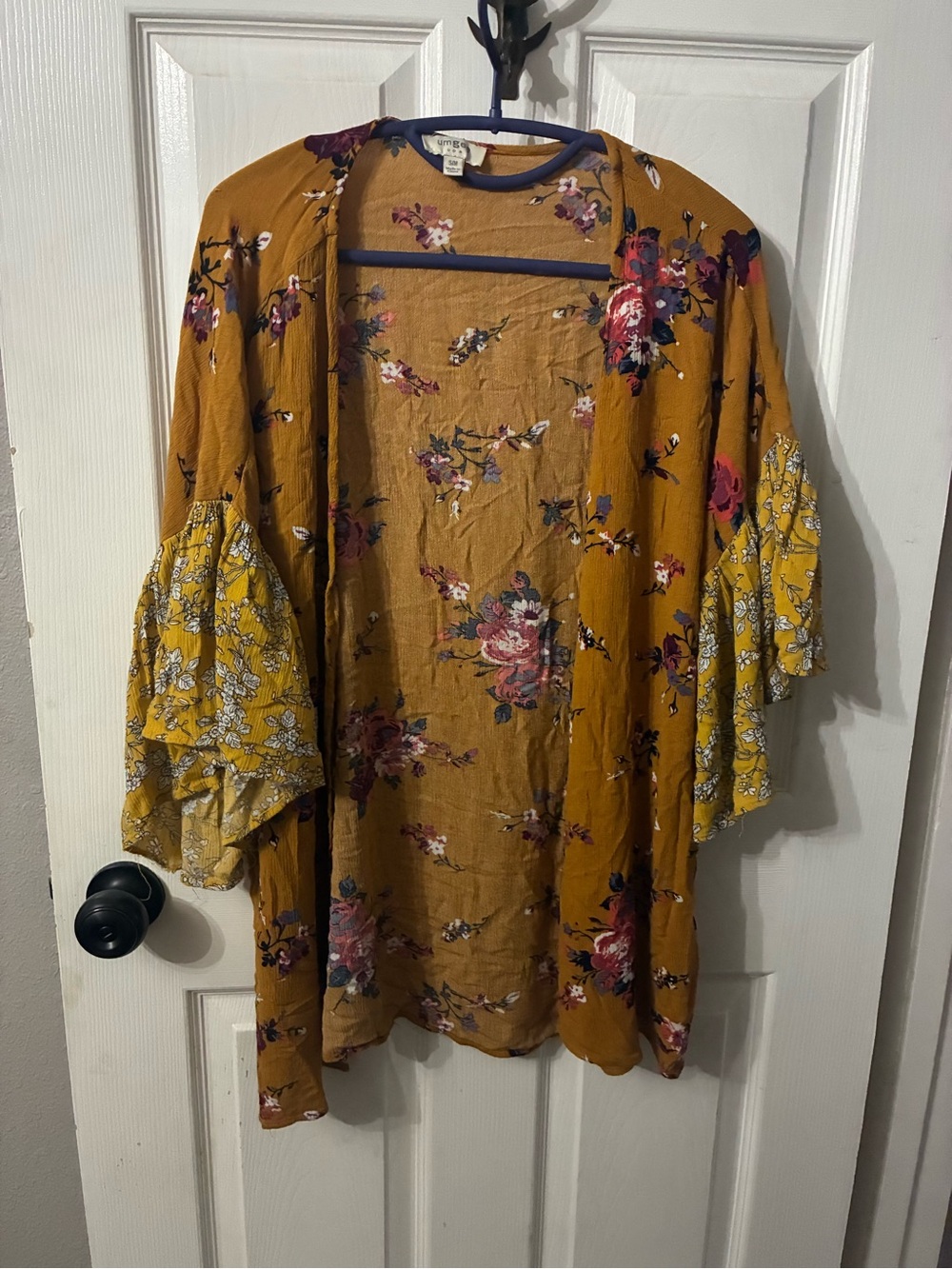Umgee Women’s S/M Floral Open-Front Kimono